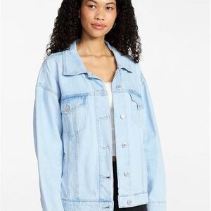 No Boundaries Light Wash Denim Jacket in Pale Blue